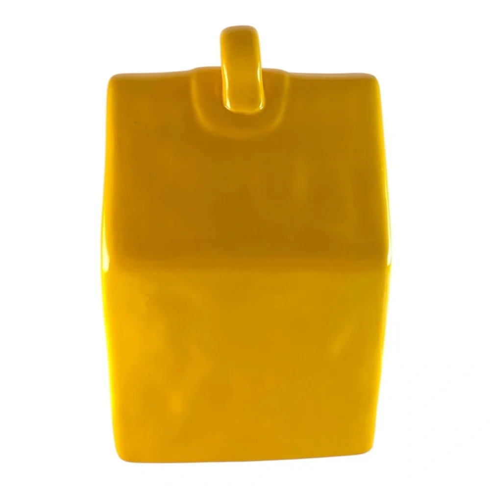 Rae Dunn NEST Yellow Ceramic Birdhouse Coin Bank Farmhouse Decor 7.5”